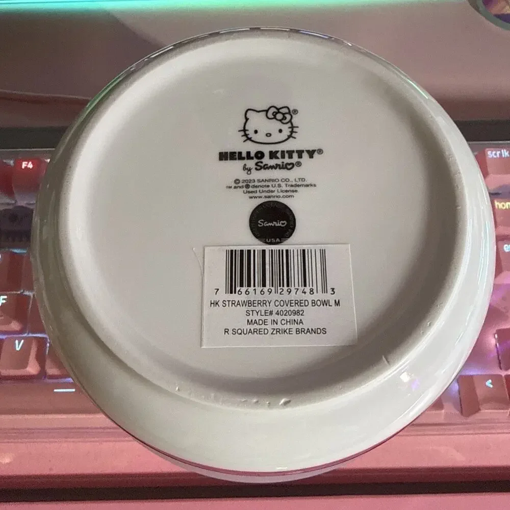 Sanrio Hello Kitty Ceramic Food Storage Bowls Set Lid Strawberry S M L 2023 READ